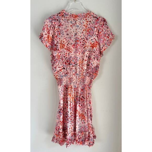 Coquette Mini Dress Poupette St. Barth Amber Women’s Small Ruffled Floral Pink - Picture 4 of 11